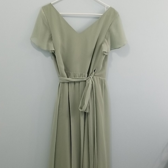 Sage green wrap dress (bridesmaid) - Picture 2 of 3